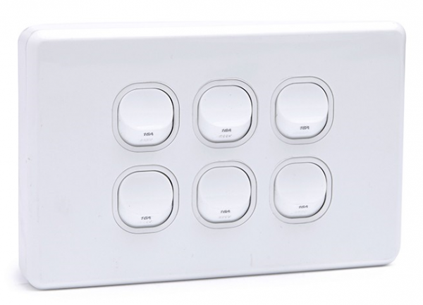 Modern Range Six gang two way Switch 10A
